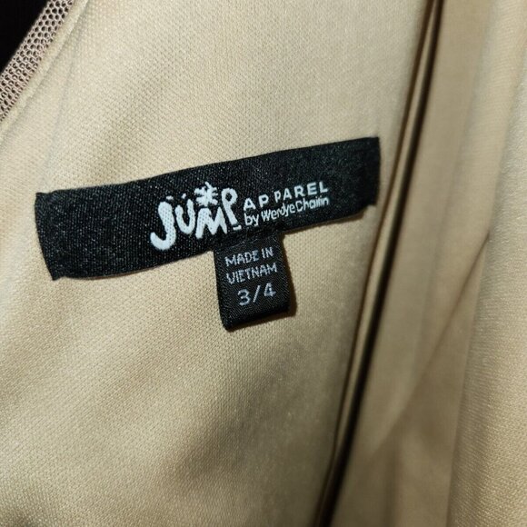 NWT Jump Apparel Gold Sequined Evening Dress Gown Juniors 3/4 Party Cocktail - Picture 7 of 7